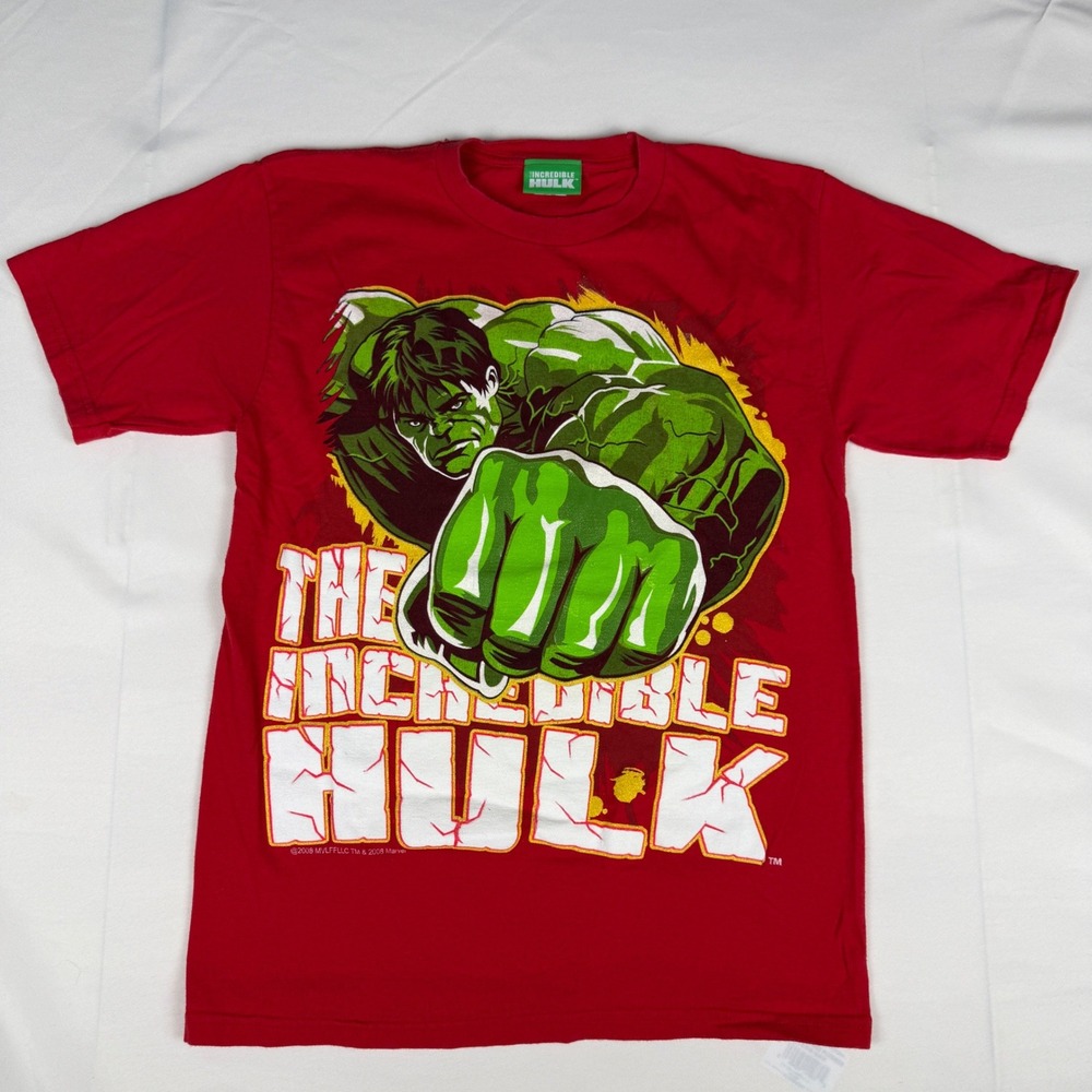 Marvel The Incredible Hulk 2008 Movie Promo T-Shirt Red‎ XXL-18 Graphic Tee